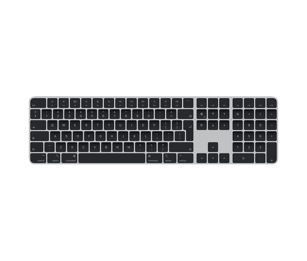 Apple Klawiatura Magic Keyboard/Touch ID/Pole Numeryczne (Mac silicon)/ Czarne - układ Int. English