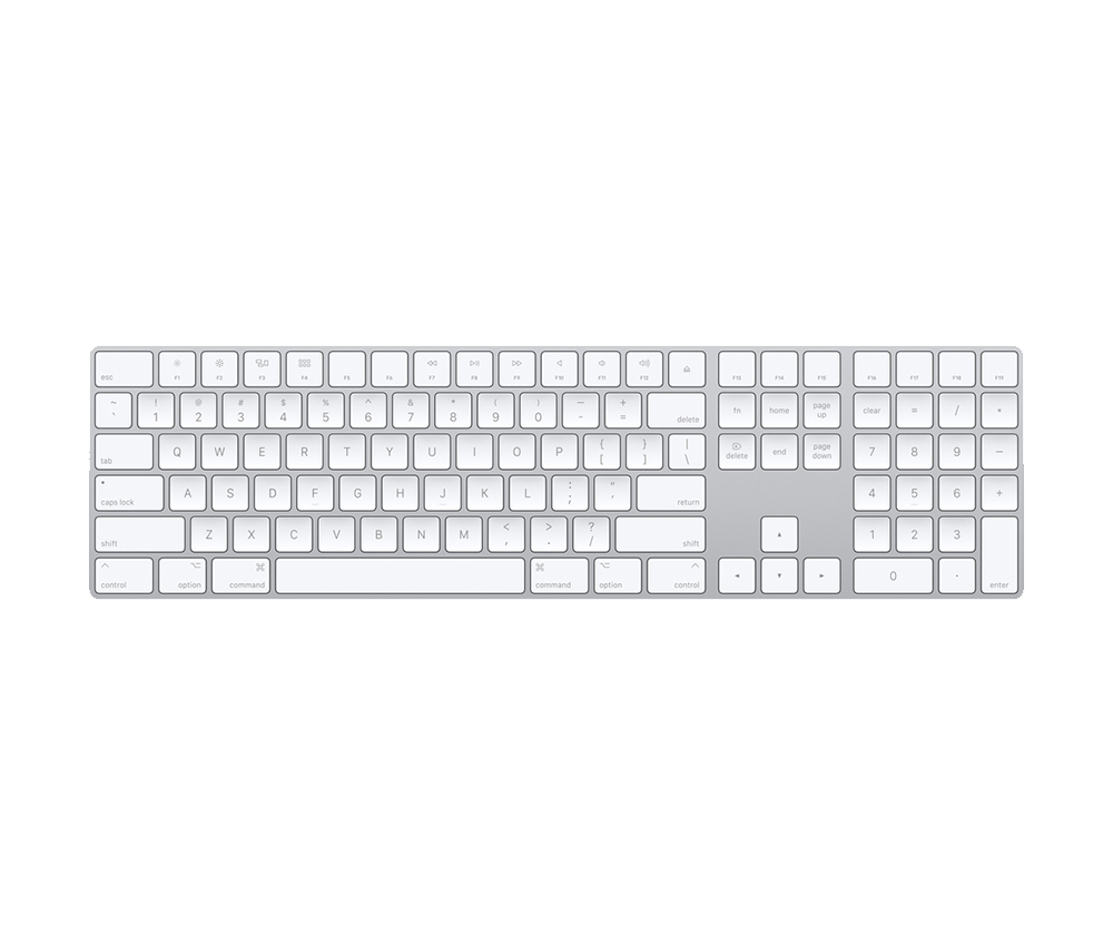 Apple Klawiatura Magic Keyboard z polem numerycznym  - układ klawiatury US English - Srebrny
