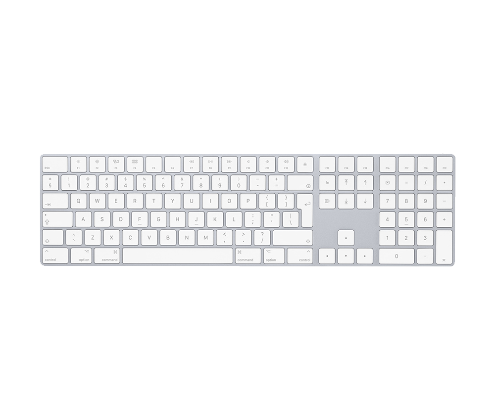 Apple Magic Keyboard z Klawiaturą Numeryczną - układ klawiatury International English - Srebrny 